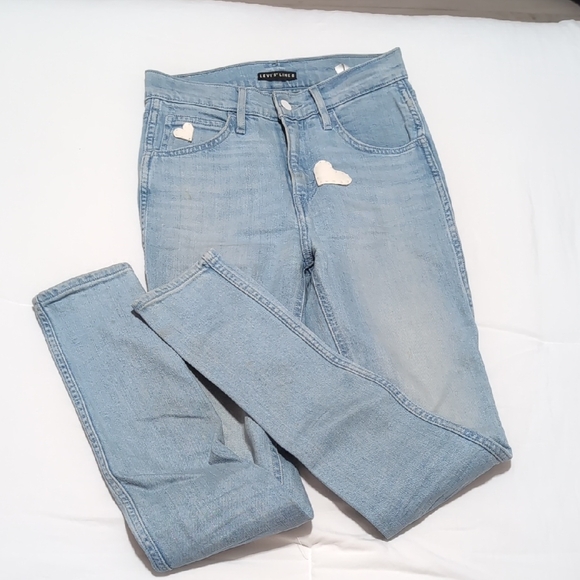 Levi's Denim - Levi's Light Blue Skinny Jeans with Heart Details